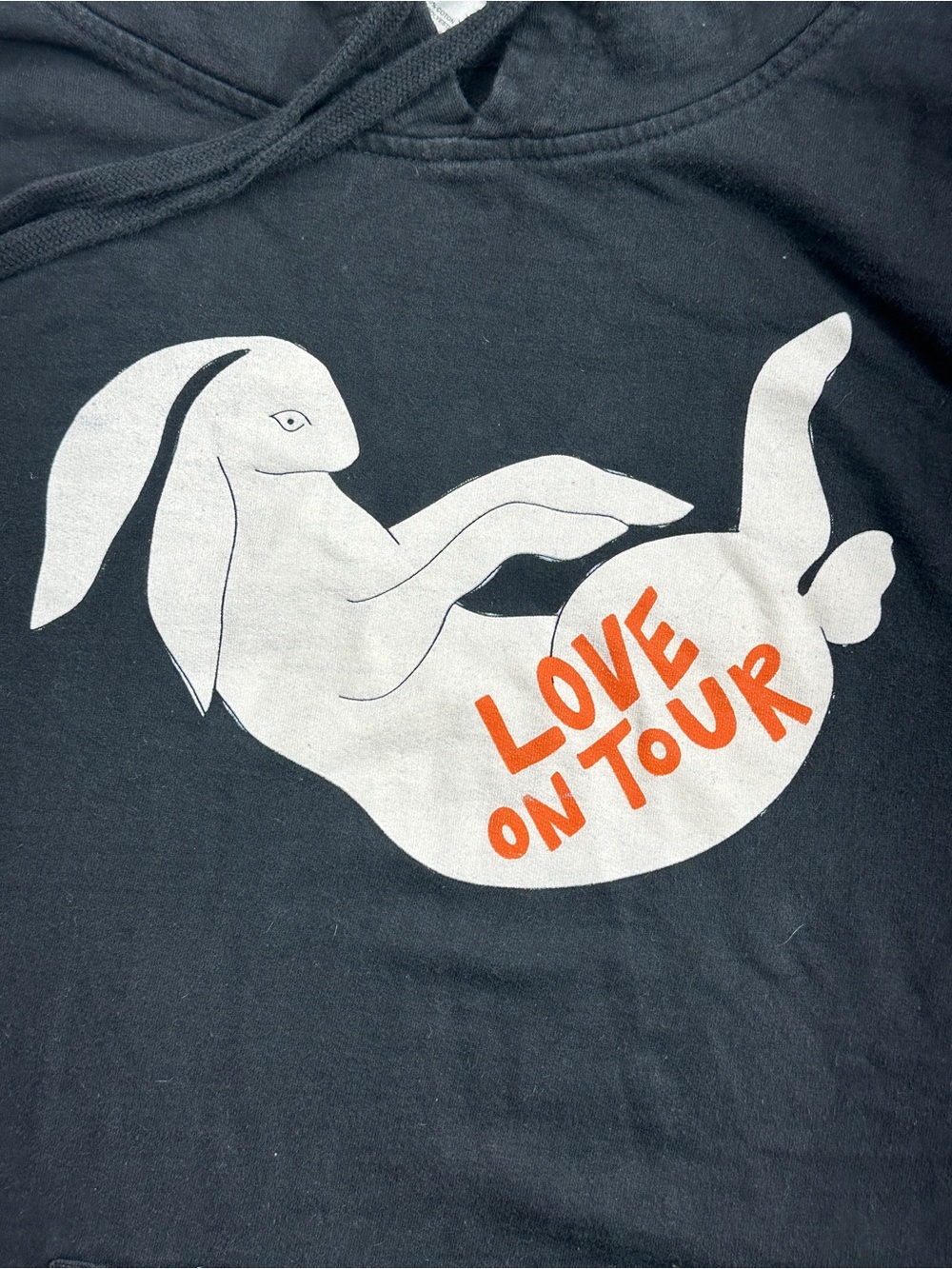 Harry Styles Love On Tour Rabbit Graphic Hoodie Black Large Concert Music (e) - Picture 5 of 7